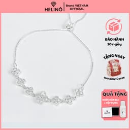 Thumbnail Lắc tay bạc nữ HELINO dây rút dải hoa đính đá xinh xắn V22 1