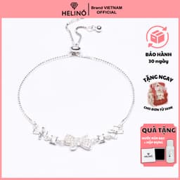 Thumbnail Lắc tay bạc nữ HELINO dây rút nơ đính đá xinh xắn V20 1