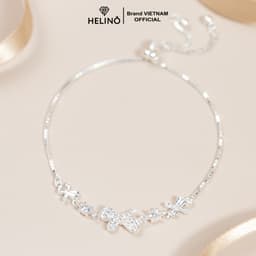 Thumbnail Lắc tay bạc nữ HELINO dây rút nơ đính đá xinh xắn V20 3