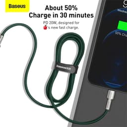 Thumbnail Dây cáp sạc nhanh 20W Baseus từ đầu type C sang đầu phone 20W dây bện cực bền· 2
