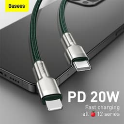 Thumbnail Dây cáp sạc nhanh 20W Baseus từ đầu type C sang đầu phone 20W dây bện cực bền· 3