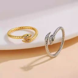 Thumbnail Nhẫn bạc nữ rắn Dế Bạc 925 điều chỉnh size nhẫn nam nữ cá tính - N6345 1