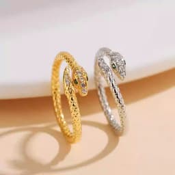 Thumbnail Nhẫn bạc nữ rắn Dế Bạc 925 điều chỉnh size nhẫn nam nữ cá tính - N6345 2