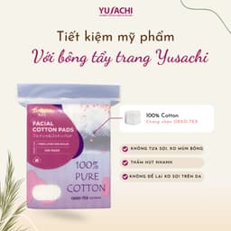 Thumbnail Bông tẩy trang chất lượng Nhật Bản Yusachi 100% cotton chứng nhận Oeko Tex 3