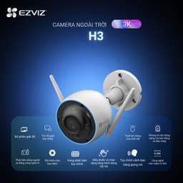 Thumbnail Camera Wi-fi EZVIZ H3 2K(3MP) & 3K(5MP), Ghi Hình Màu Ban Đêm, Đàm Thoại, Chống Nước 67 1