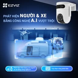 Thumbnail Camera WIFI EZVIZ H9C 3MP/5MP Ống kính kép liên kết thông minh, Quay quét toàn diện Phát hiện người & xe cộ 4