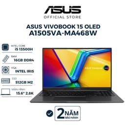 Thumbnail Laptop Asus Vivobook 15 OLED A1505VA-MA468W Core i5-13500H | 16GB | 512GB | Intel Iris Xe | 15.6" 2.8K | Win 11 | Đen 1