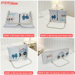 Thumbnail Thanh Chắn Giường Gập Gọn PAKEY Họa Tiết Xinh Xắn Đáng Yêu, Thanh Chặn Giường Nhiều Kích Thước Cho Bé 4