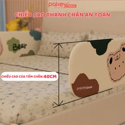 Thumbnail Thanh Chắn Giường Gập Gọn PAKEY Họa Tiết Xinh Xắn Đáng Yêu, Thanh Chặn Giường Nhiều Kích Thước Cho Bé 2