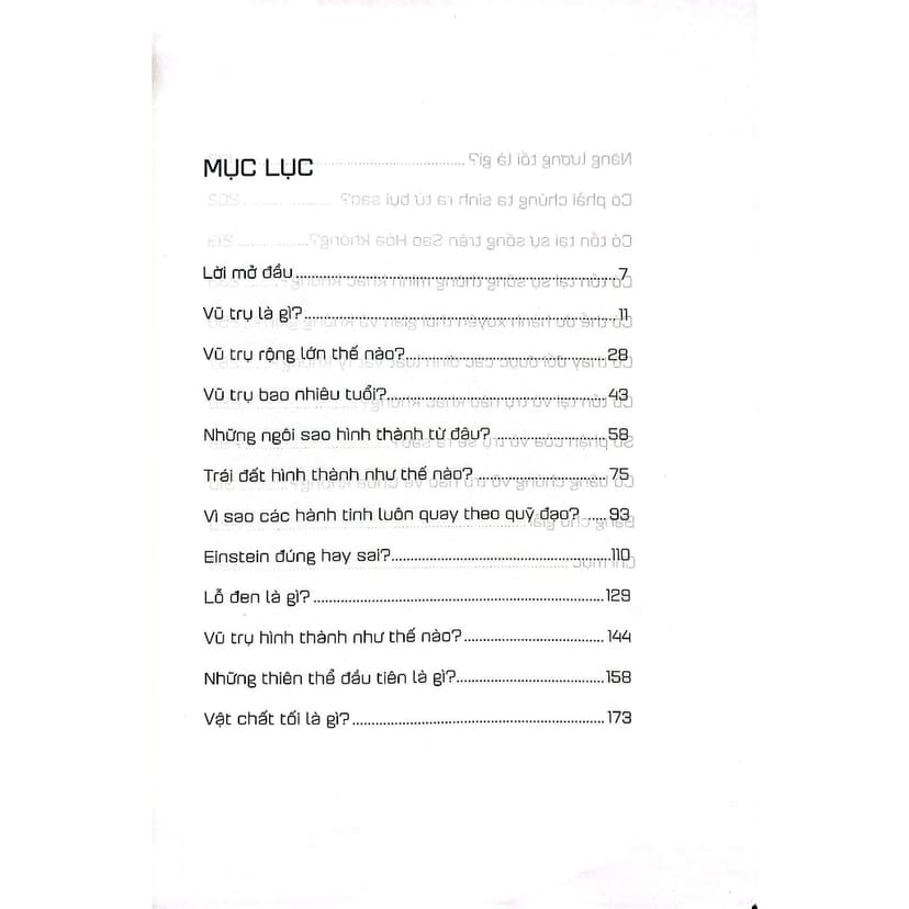 Ảnh Sách - Những câu hỏi lớn: VŨ TRỤ (Stuart Clark, Simon Blackburn) - 20 câu hỏi thế kỷ về Vũ Trụ 3