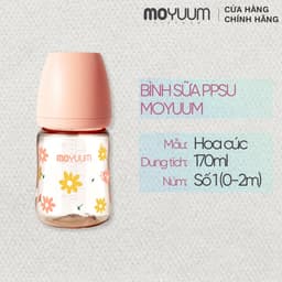 Thumbnail Bình sữa PPSU Moyuum - Hoa cúc - 170ml - Kèm núm 1 1