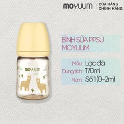 Thumbnail Bình sữa PPSU Moyuum - Lạc đà - 170ml - Kèm núm 1 1