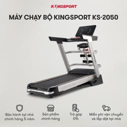 Thumbnail CHỈ GIAO MIỀN NAM I Máy chạy bộ KINGSPORT Luxury KS-2050 tốc độ tối đa 18,8km/h, 12 chường trình luyện tập, tra dầ 1