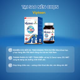 Thumbnail Viên Uống Tăng Chiều Cao Vipteen Vinh Gia, Giúp Thể Lực Tốt Cho Trẻ 9 -18 Tuổi (LỌ/ 60v) 4