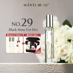 Thumbnail Nước hoa nữ SCENTLAB No.29 hương hoa trắng Black Musc For Her tinh dầu thơm lâu, mini 10ml lưu hương 8h nữ tính nàng thơ 1