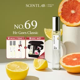 Thumbnail Nước hoa nam SCENTLAB No.69 hương citrus He Goes Classic tinh dầu thơm lâu lưu hương 8h nam tính, tươi mát mini 10ml 1