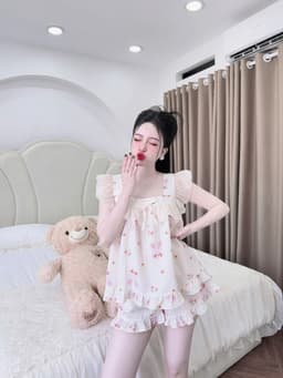 Thumbnail Đồ Mặc Nhà Nữ SOJUN Bộ Xốp Cánh Tiên Tay Tơ Ánh 45-65KG 2