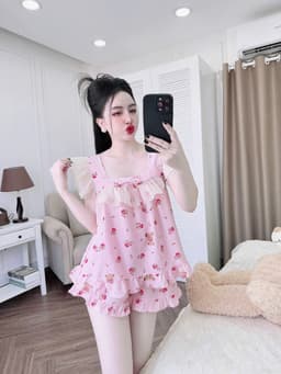 Thumbnail Đồ Mặc Nhà Nữ SOJUN Bộ Xốp Cánh Tiên Tay Tơ Ánh 45-65KG 3