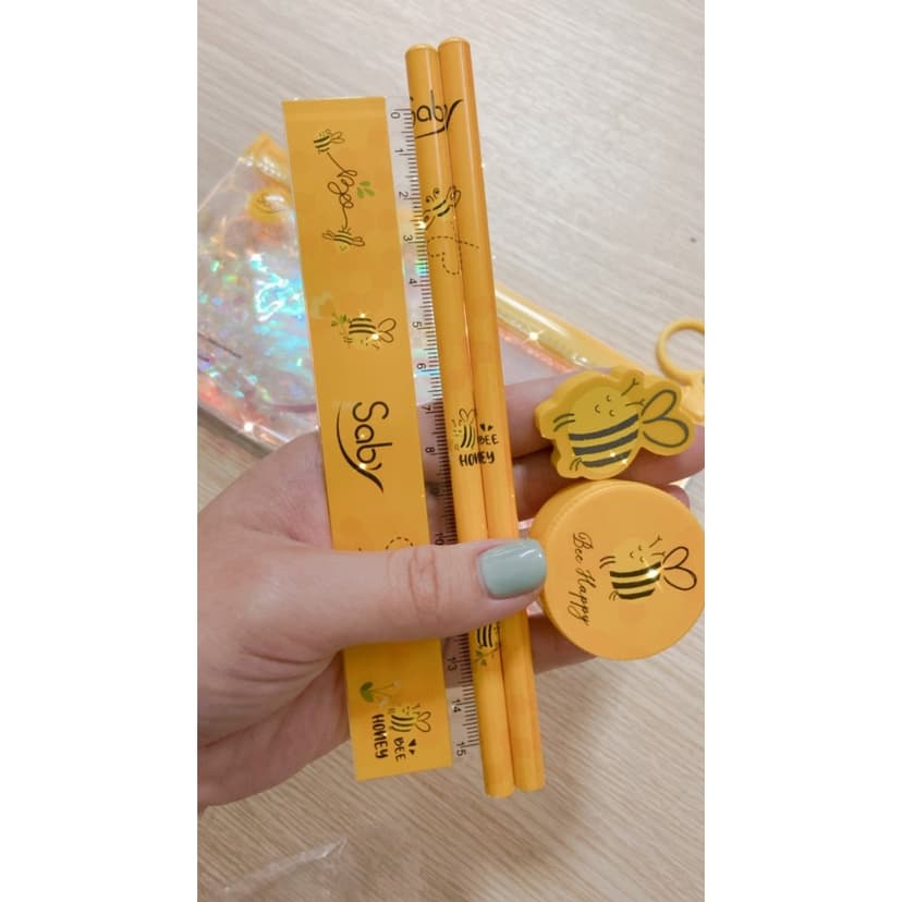 Ảnh Tẩy bút chì Saby in hình ong dễ thương, dụng cụ học tập cho bé 1