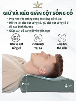 Thumbnail Gối Cao Su Thấp 4 Cm Form Lượn Sóng Siêu Mỏng Lasante Thiết Kế Giảm Đau Cổ Khi Ngủ Chống Thoái Hóa 3
