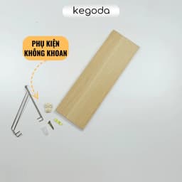 Thumbnail Kệ Treo Tường Không Khoan Màu Sồi Oak, Tặng Kèm Móc Treo KEGODA KT55 2