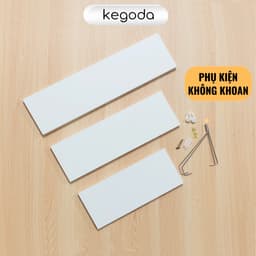 Thumbnail Kệ Treo Tường Không Khoan Màu Trắng, Tặng Kèm Móc Treo KEGODA KT55 1