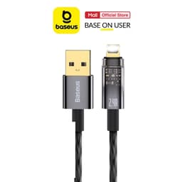 Thumbnail Cáp sạc tự ngắt PD12W Baseus Explorer Series USB dùng cho iP6/7/8/10/11/12/13/14 vải dù siêu bền dài 100CM  ( Đen ) 4