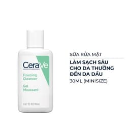 Thumbnail Sữa Rửa Mặt Cerave giúp làm sạch sâu dành cho da dầu, da khô nhạy cảm Foam Cleanser 88/236/473ML 4