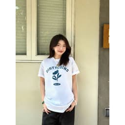Thumbnail Áo Thun DirtyCoins Floral Silhouette - White 1