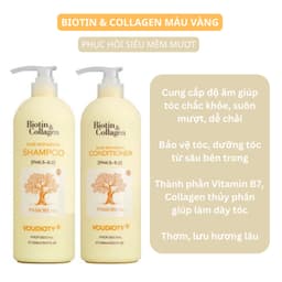 Thumbnail Cặp Gội Xả BIOTIN COLLAGEN VOUDIOTY Giảm Rụng Tóc, Phục Hồi Hư Tổn, Giảm Gàu 500/1000ml 2
