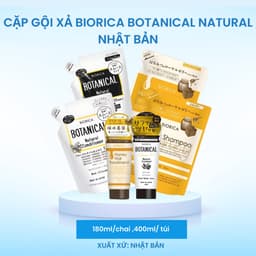 Thumbnail Cặp Gội Xả Biorica Botanical Natural Nhật Bản Giúp Mềm Tóc Và Ngăn Ngừa Tóc Gãy Rụng 400ml/1 túi 2