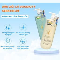 Thumbnail Dầu Gội Xả Voudioty Keratin X9 Cung Cấp Dưỡng Chất Phục Hồi Tóc Hư Tổn Nặng 500ml và 1000ml 2