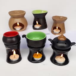 Thumbnail Đèn Xông Tinh Dầu Bằng Nến Gốm Bát Tràng, Giúp Khuếch Tán Tinh Dầu, Khử Mùi, Làm Thơm Phòng 1