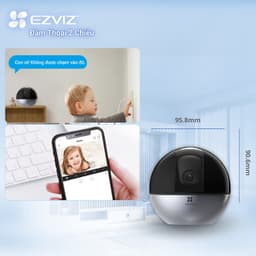 Thumbnail Camera WI-FI EZVIZ E6 3K Quay Quét 360 Độ, Phát hiện người và thú cưng, Vẫy tay để tạo cuộc gọi 3