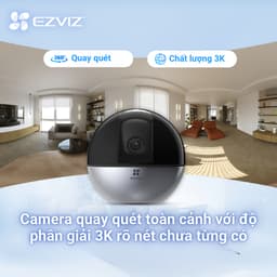 Thumbnail Camera WI-FI EZVIZ E6 3K Quay Quét 360 Độ, Phát hiện người và thú cưng, Vẫy tay để tạo cuộc gọi 2