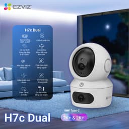 Thumbnail Camera WIFI EZVIZ H7C 4MP & 4MP Ống kính kép liên kết thông minh, Quay quét toàn diện, Đàm thoại 2 chiều 1