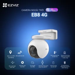 Thumbnail Camera Pin Sạc Ngoài Trời Dùng Sim 4G EB8 EVZIZ 2K Quay 360 độ, Có Màu Ban Đêm 1