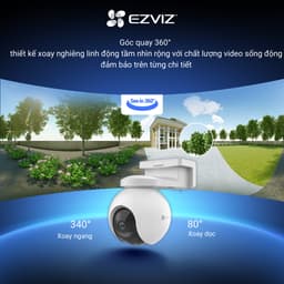 Thumbnail Camera Pin Sạc Ngoài Trời Dùng Sim 4G EB8 EVZIZ 2K Quay 360 độ, Có Màu Ban Đêm 2