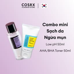 Thumbnail Combo Mini Gel Rửa Mặt Low pH Tràm Trà 50ml + Toner Tẩy Tế Bào Chết Hoá Học COSRX AHA/BHA Toner 50ml 1