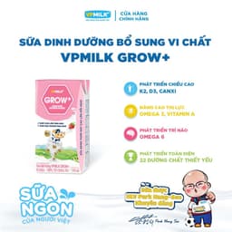 Thumbnail Sữa Tiệt Trùng VPMilk Grow+ Vị Dâu 110ml Cho Bé Từ 1 Tuổi (4 hộp x 6) 2
