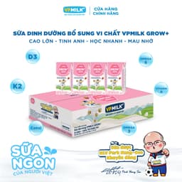 Thumbnail Sữa Tiệt Trùng VPMilk Grow+ Vị Dâu 110ml Cho Bé Từ 1 Tuổi (4 hộp x 6) 3