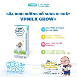 Thumbnail Sữa Tiệt Trùng VPMilk Grow+ ít đường thể tích 180ml (lốc 4 hộp x 6) 4