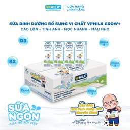 Thumbnail Sữa tiệt trùng VPMilk Grow+ hộp 180ml (thùng 48 hộp) 3