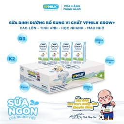 Thumbnail Sữa tiệt trùng VPMilk Grow+ hộp 110ml (thùng 48 hộp) 4
