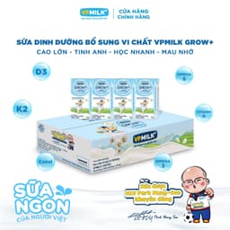 Thumbnail Sữa tiệt trùng VPMilk Grow+ hộp 110ml (thùng 48 hộp) 3