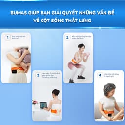 Thumbnail Đai Massage Lưng BUMAS M12 - Đai Cố Định Lưng Kết Hợp Massage Và Chườm Ấm Giúp Giảm Nhức Mỏi 2