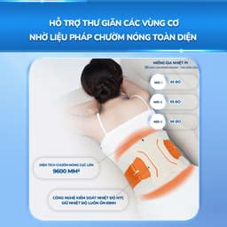 Thumbnail Đai Massage Lưng BUMAS M12 - Đai Cố Định Lưng Kết Hợp Massage Và Chườm Ấm Giúp Giảm Nhức Mỏi 3
