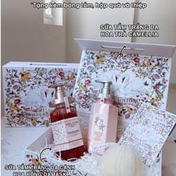 Thumbnail Sữa tắm trắng da cánh hoa hồng Damask 450ml và Sữa tắm trắng da, làm sạch da toàn thân Niacinamide WEILAIYA 450ml 2