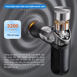 Thumbnail Máy Massage Cầm Tay Mini BUMAS M14 - Đầu Massage Silicon Kết Hợp Với 5 Mức Độ Massage Chuyên Dụng 1