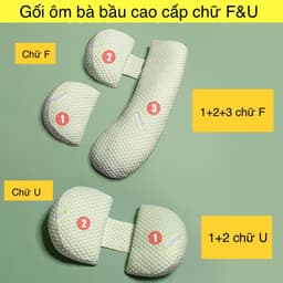 Thumbnail Gối bầu cánh tiên cao cấp KidsWorld cotton sợi tre nâng đỡ bụng bầu có thể dùng được cả sau khi sinh 1